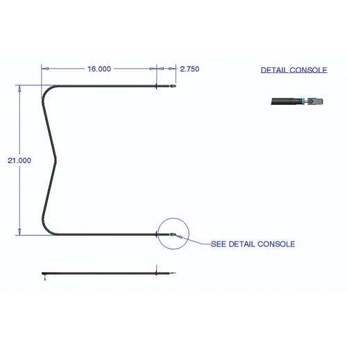 Range Kleen 7521 Bake Element Whirlpool, Maytag, Roper, Magic Chef (2500 W, 250 V)