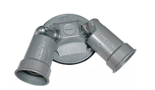 Southwire PAR38 2-Head Round Gray Weatherproof Lamp Holder