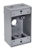 Southwire 1/2 4-Hole 1-Gang Weatherproof Box Gray