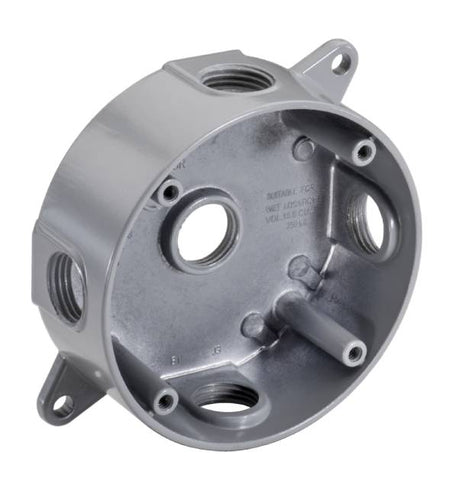 Southwire 3/4 5-Hole 4 Round Weatherproof Bx Gry